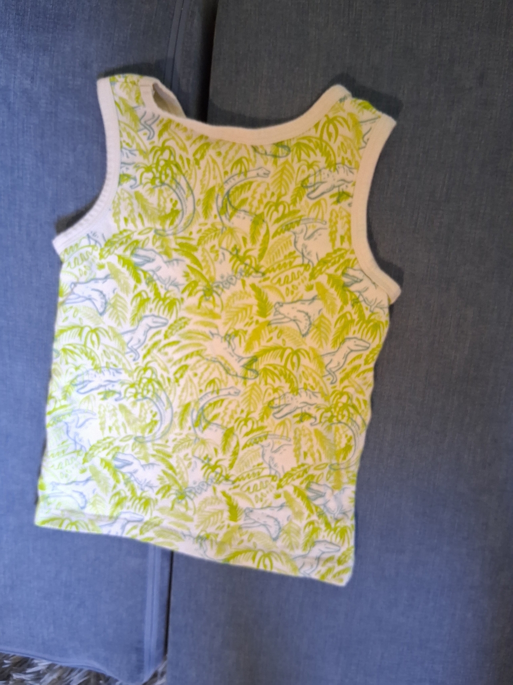 Cat & Jack Kids' Lime Green Dino Print Tank Top - Picture 3 of 4